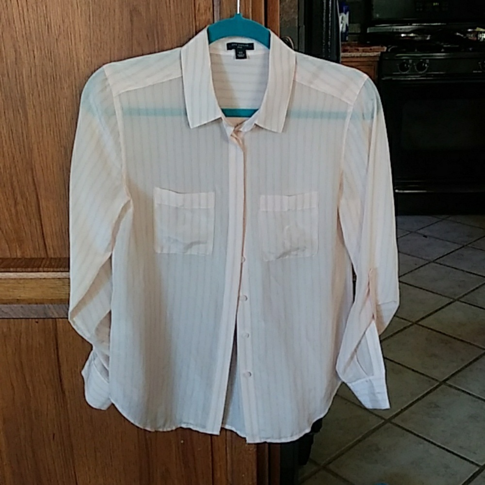 Whisper light shell pink button down
